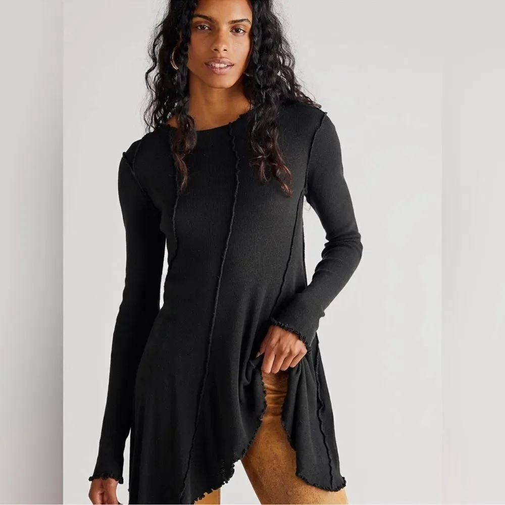 NWT Free People Full Swing Tunic Black Size XS
